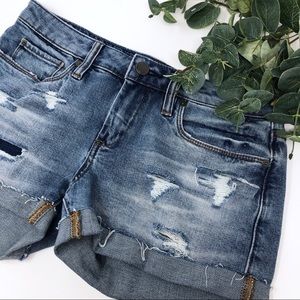 Blank NYC Denim Tomboy Shorts Jean Distressed